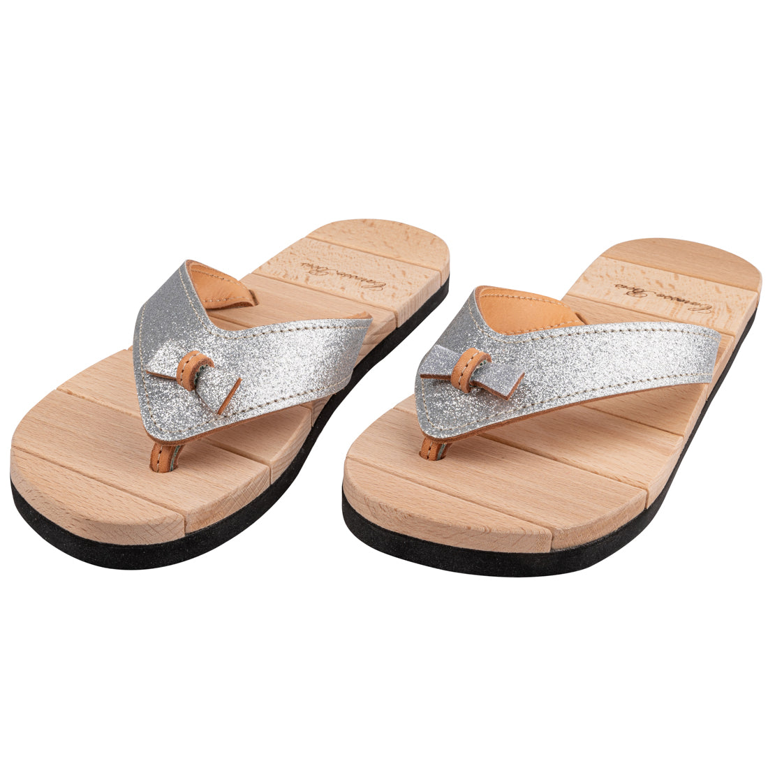 LA tong Naturellement Chic - Etincelle d'argent