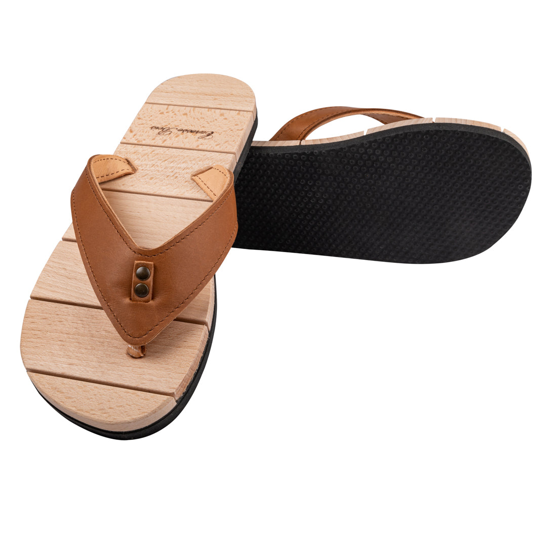 LA tong Naturellement Chic - Caramel pour l'homme