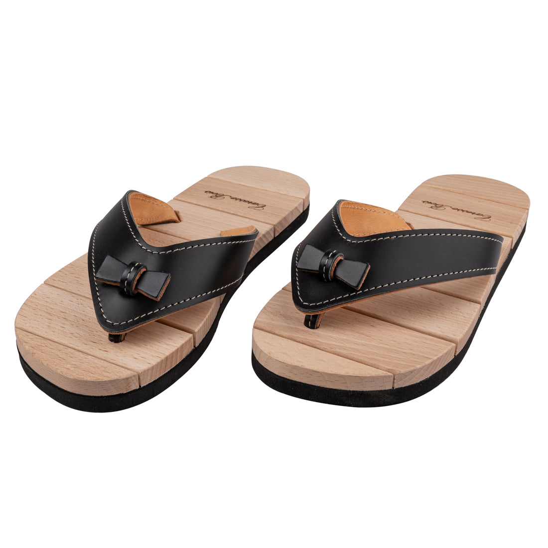La Tong Naturellement Chic - Noire satin