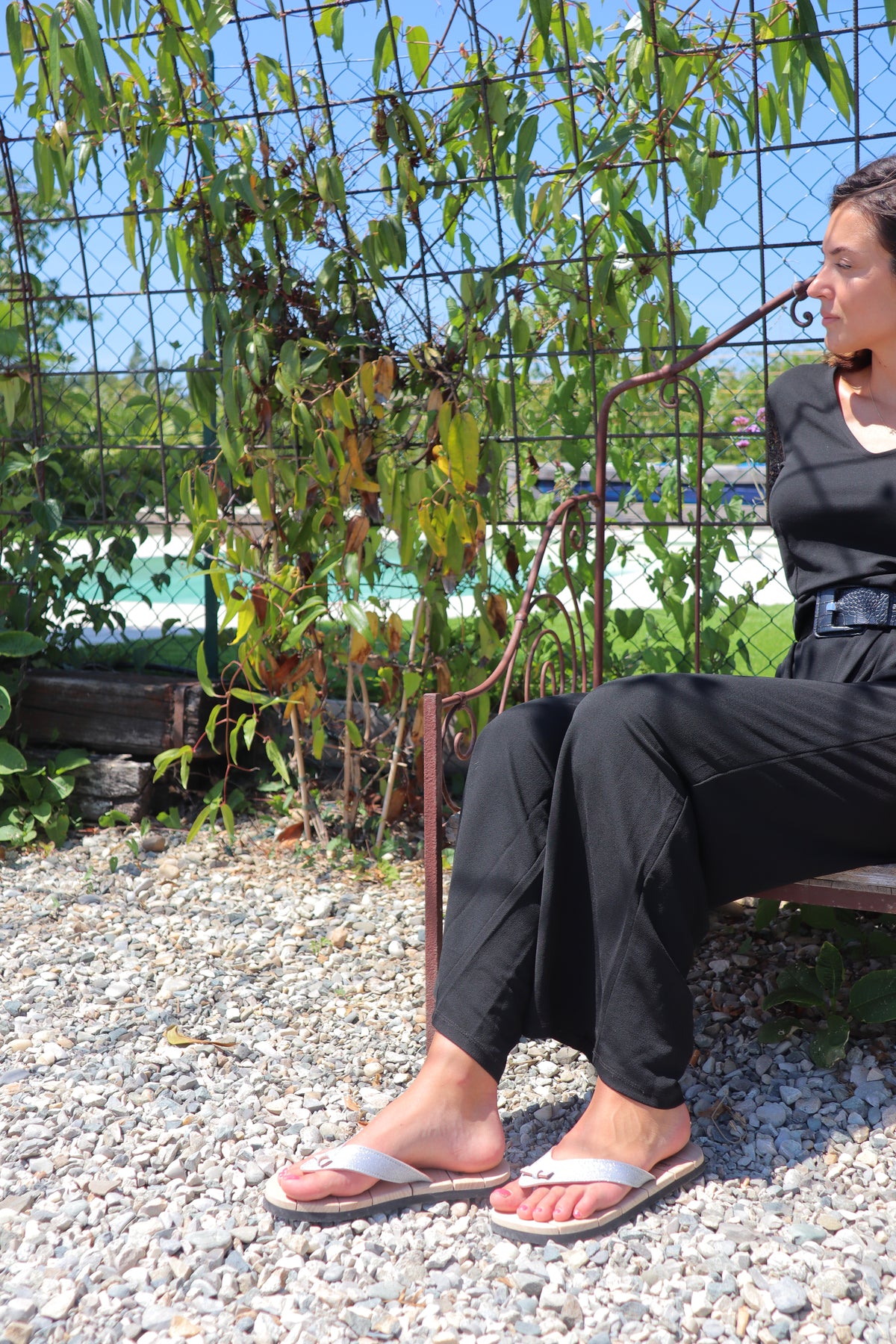 La Tong Naturellement Chic - Etincelle d'argent