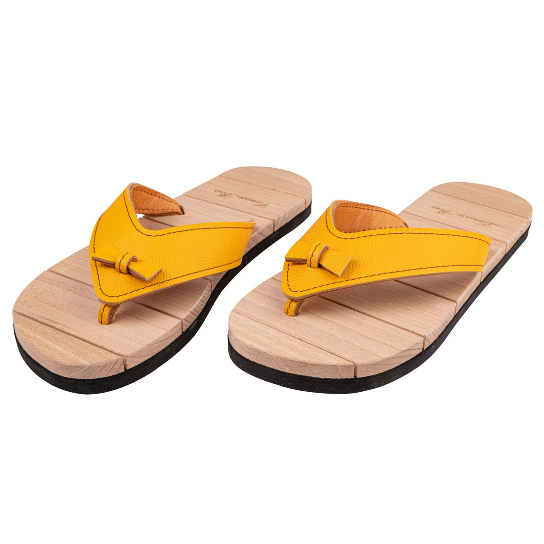 LA tong Naturellement Chic - Jaune solaire